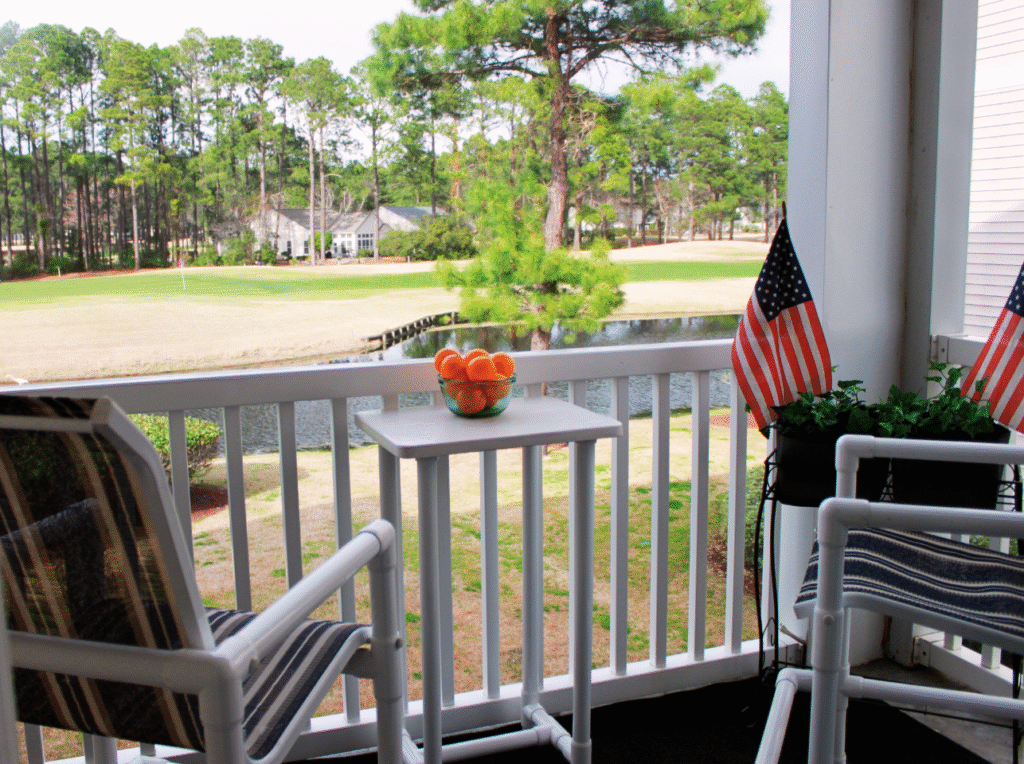 Our balcony is perfect for adult vacational rental